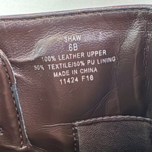 Lauren Ralph Lauren "Shaw" Chocolate Brown Leather Ankle Boots with Studs size 6 - Picture 9 of 10